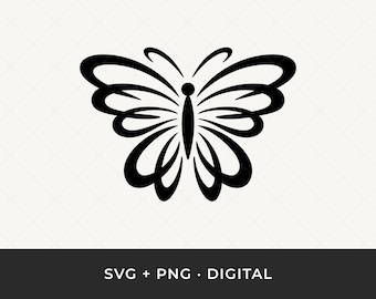 Butterfly Outline SVG: Insect Silhouette Cut File for Cricut