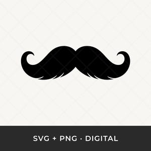 Mustache SVG: Retro Barbershop Logo Cut File for Cricut