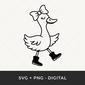 Silly Goose SVG PNG: Funny Meme Clipart Cut File for Cricut and Silhouette
