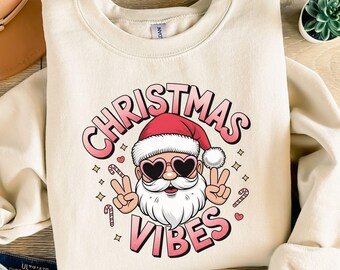 Retro Christmas Santa PNG: Vintage Vibes T-Shirt Design (Digital Download)