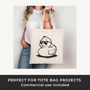 サングラスをかけたアヒルのSVG：面白いゴム製アヒルのクリップアート、Cricut用の夏のベクターカットファイル 画像 2
