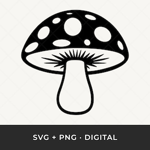 Boho Mushroom SVG: Forest Clipart, Magical Toadstool Cut File for Cricut