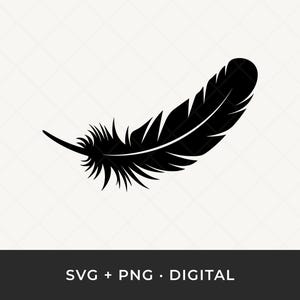 Tribal Feather SVG: Boho Feather Clipart Cut File for Cricut and Silhouette
