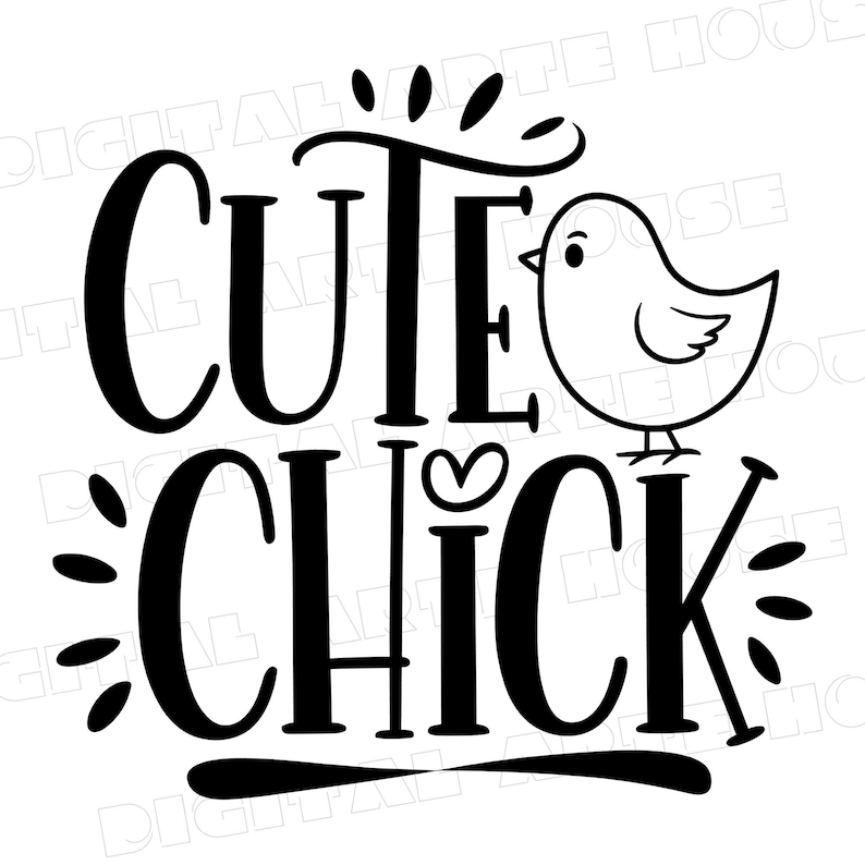Chick SVG: Easter Outline Cut File for Cricut - Etsy