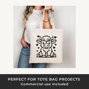 Highland Cow SVG: Doodle Line Art Cut File for Cricut and Silhouette image 2