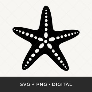 Starfish SVG: Ocean Sea Clipart, Underwater Outline Cut File for Cricut