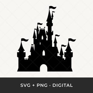 Magic Castle SVG: Fairy Tale Clipart, Princess Castle Vector Cut File for Cricut Silhouette