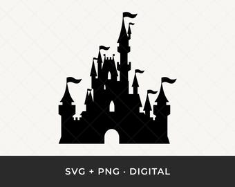 Magic Castle SVG: Fairy Tale Clipart, Princess Castle Vector Cut File for Cricut Silhouette