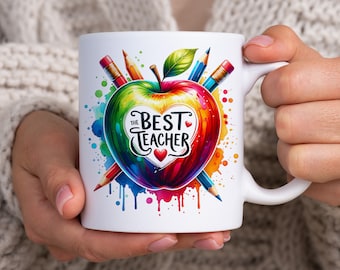Teacher Mug Wrap Sublimation Design, 11oz 15oz Mug Template (Digital Download)