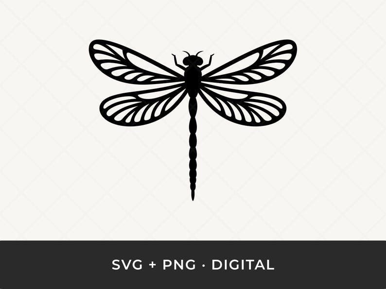Dragonfly SVG: Insect Silhouette Cut File for Cricut and Silhouette - Etsy
