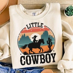 Little Cowboy PNG: Western Horse Sublimation Design (Digital Download)