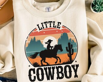Little Cowboy PNG: Western Horse Sublimation Design (Digital Download)