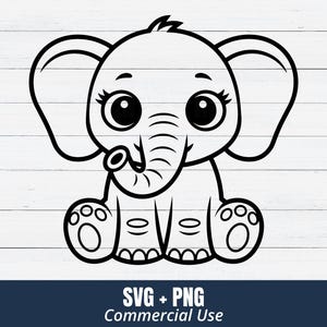 赤ちゃん象のSVG、かわいい象の女の子のカットファイル、象のアウトラインSVG、かわいい象のSVG、女の子の象のSVG、カットファイル、赤ちゃん象のクリカット