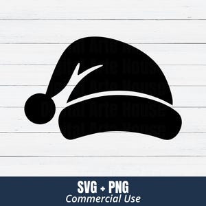 Chapéu de Papai Noel Svg, Arquivos de Corte de Papai Noel, Arquivo de Corte de Papai Noel, Arquivo de Corte de Chapéu de Papai Noel, Arquivo Cricut de Papai Noel, Silhueta de Chapéu de Papai Noel, Vetor de Chapéu de Papai Noel
