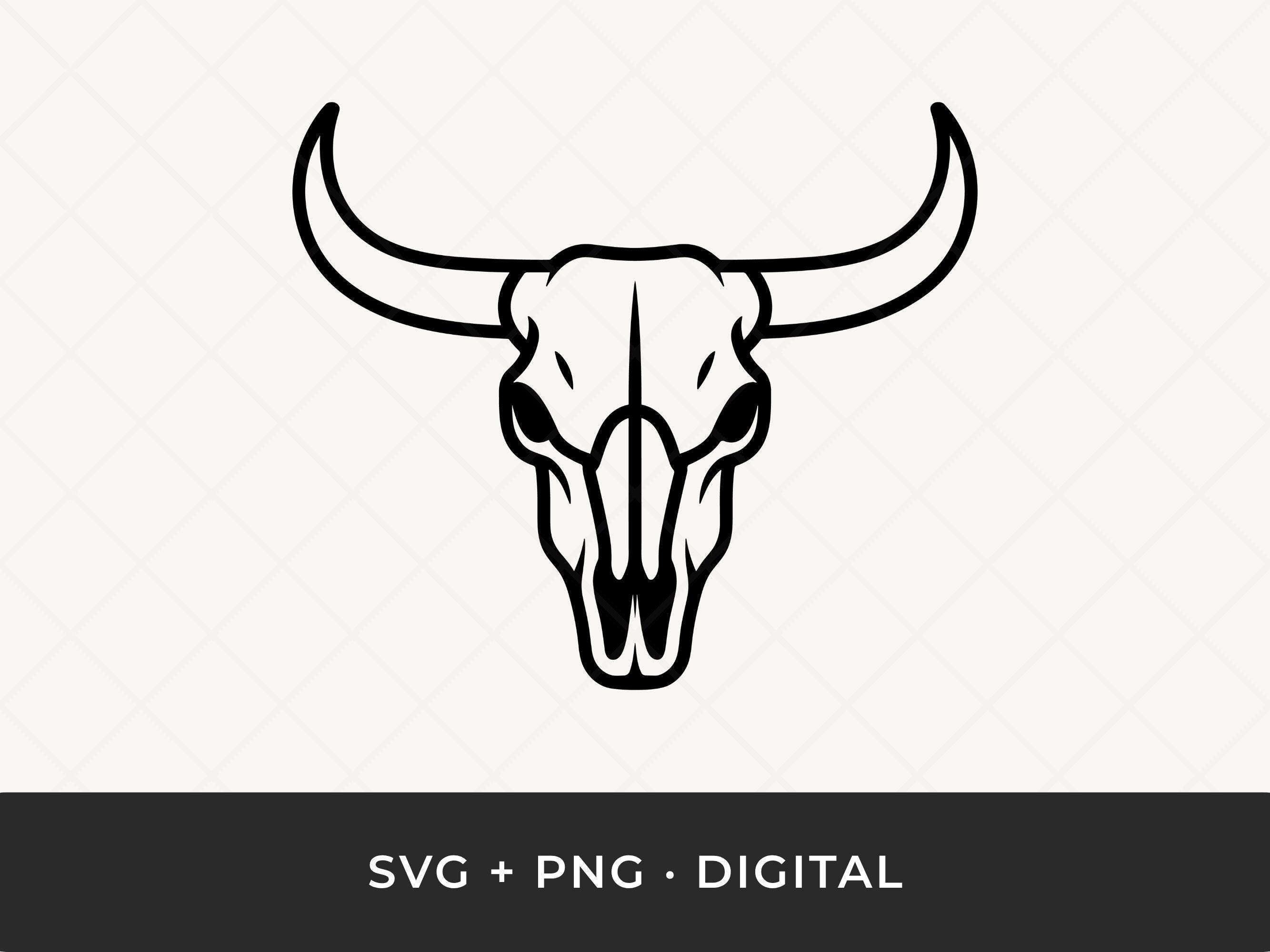 Bull horn skull - Etsy México, image size:2667x2000