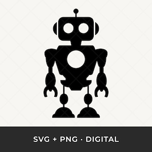 おもちゃのロボットSVG：CricutとSilhouette用の機械式ロボットクリップアートカットファイル