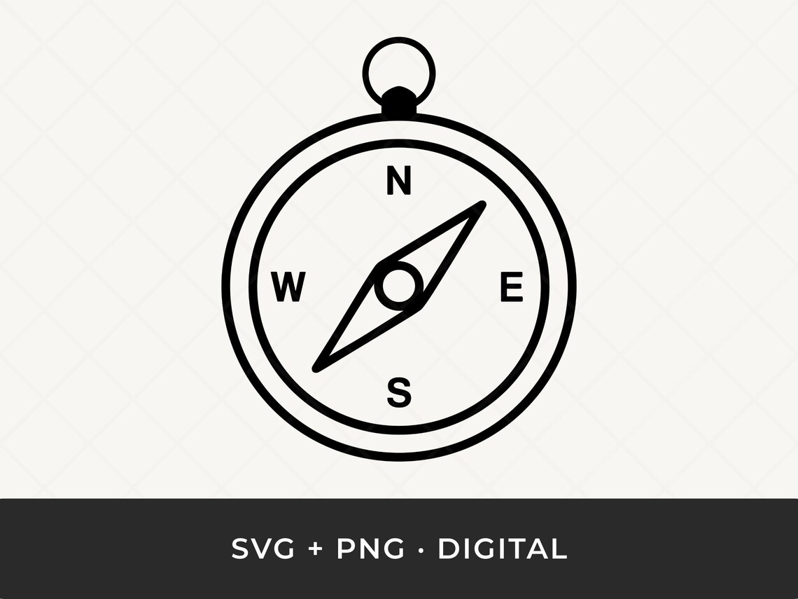 Compass SVG: Compass Outline Cut File for Cricut - Etsy Canada
