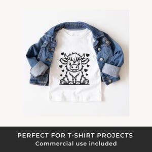 Highland Cow SVG: Doodle Line Art Cut File for Cricut and Silhouette image 4