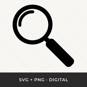 Magnifying Glass SVG PNG: Science and School Clipart Cut File for Cricut