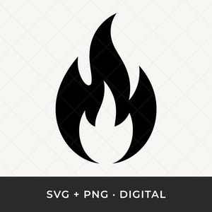Flame SVG: Fire Silhouette Clipart Cut File for Cricut and Silhouette