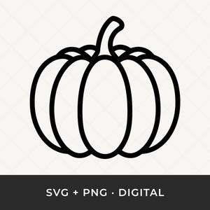 Pumpkin Outline SVG: Halloween Thanksgiving Fall Cut File