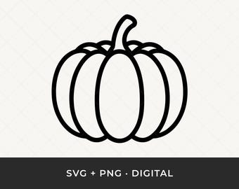 Pumpkin Outline SVG: Halloween Thanksgiving Fall Cut File