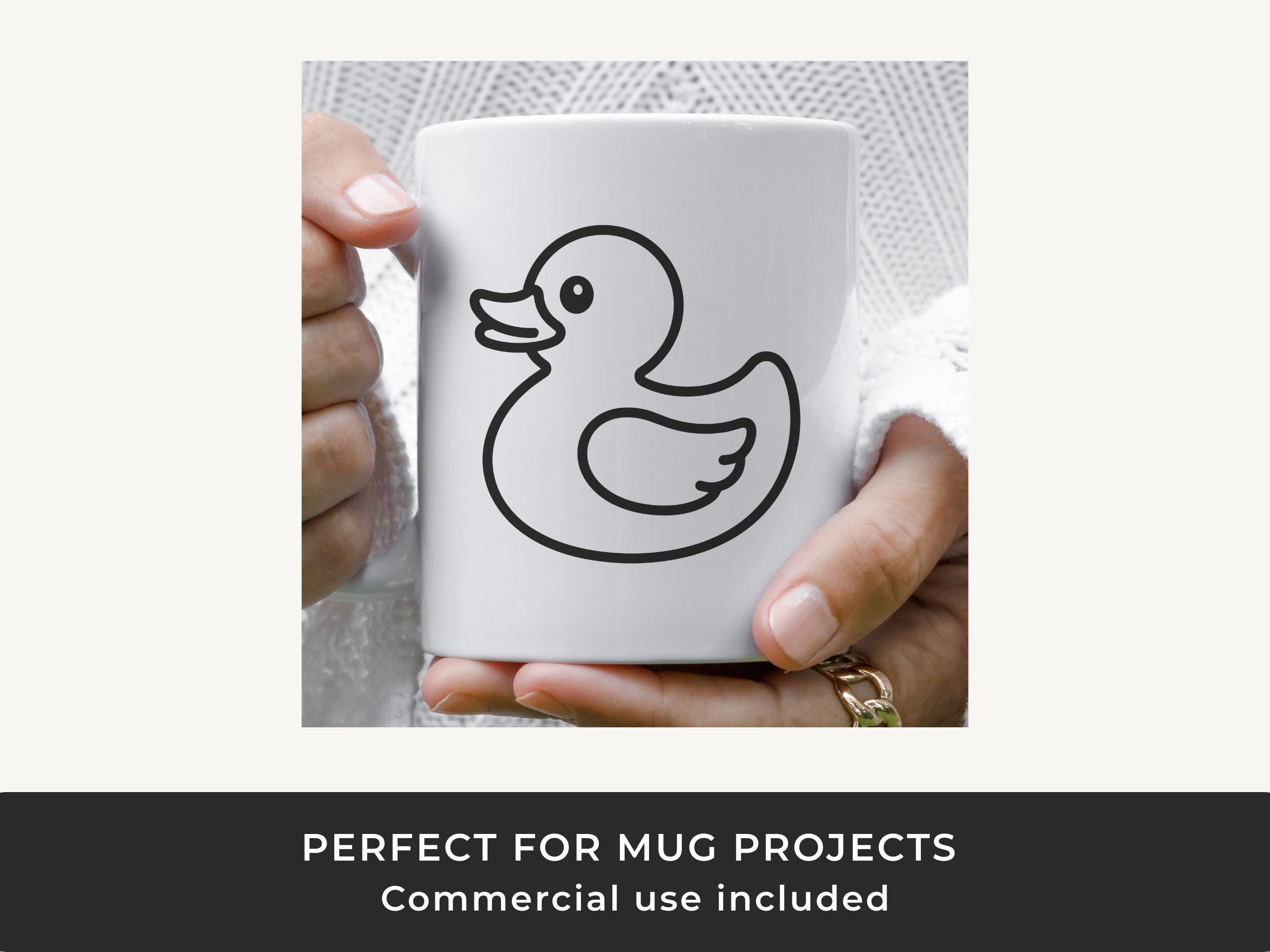 Rubber Duck SVG: Bath Toy Outline Cut File for Cricut and Silhouette - Etsy