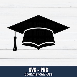 Graduation Cap SVG: Tassel Silhouette Cut File for Cricut and Silhouette