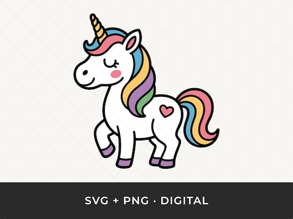 Magic Unicorn SVG: Layered Girly Unicorn Cut File for Cricut and Silhouette