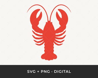 Lobster SVG: Seafood Clipart Cut File for Cricut and Silhouette