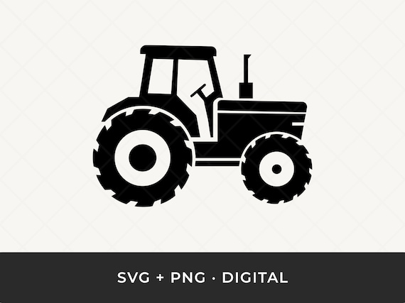 Tractor SVG File: Farm Silhouette, Agricultural Cut Design