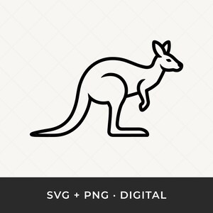 Kangaroo SVG: Aussie Wildlife Clipart Cut File for Cricut