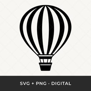 Hot Air Balloon SVG: Nursery Clipart, Playful Balloon Vector Cut File for Cricut