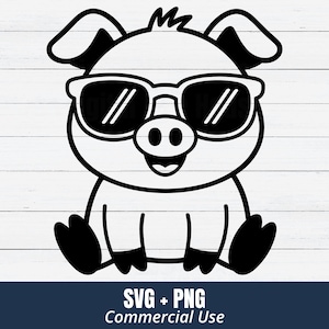 Cerdo SVG, Cerdo de dibujos animados SVG, Contorno de cerdo, Clipart de cerdito bebé, Cerdo lindo SVG, Clipart de cerdo divertido, Clipart de cerdito, Archivo de corte de cerdo, Cerdo Cricut, Granja SVG