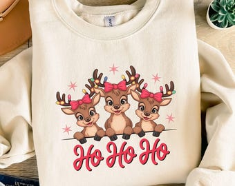Christmas Deer PNG, Sublimation Design (Digital Download)