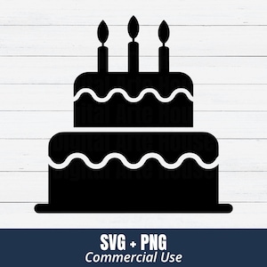 Birthday Cake Svg, Birthday Cake Vector, Cake Svg Clipart, Sweets Clipart, Wedding Cake Png, Dessert Svg, Cake Decal, Cake Cricut, Cake Svg