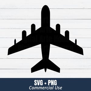 Airplane SVG: Aircraft Clipart, Aviation Silhouette Cut File for Cricut & Silhouette