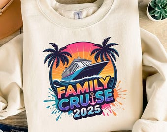 Family Cruise 2025 PNG: Sublimation T-Shirt Design (Digital Download)