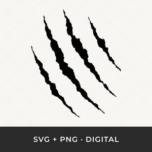 Krallen Kratzspuren SVG: Tier Kratzschnitt-Datei für Cricut und Silhouette