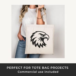 Bald Eagle Head SVG: Patriotic Outline Clipart, Laser Cut File image 2