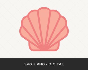 貝殻SVG：クリカットとシルエット用のホタテ貝の海のクリップアートカットファイル