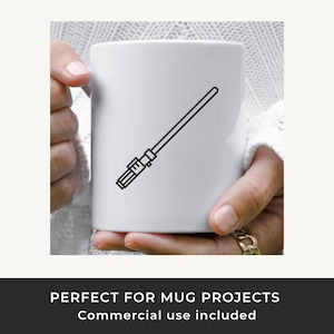 Lightsaber SVG: Arquivos de corte de clipart de ficção científica para Cricut e Silhouette imagem 3