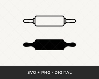 Rolling Pin SVG: Baking Utensil Cut File for Cricut