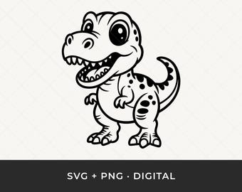 T-Rex SVG: Dinosaur Outline Cut File for Cricut and Silhouette