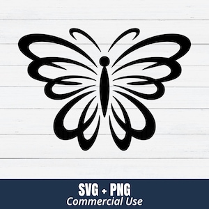 Svg papillon, Svg papillon simple, Svg papillon mignon, contour de papillon, sticker papillon Svg, Clipart papillon, papillon découpé au Laser