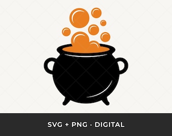 Hexenkessel SVG: Halloween-Topf Cut-Datei für Cricut