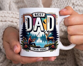 Fishing Dad Mug Wrap Sublimation Design (Digital Download)