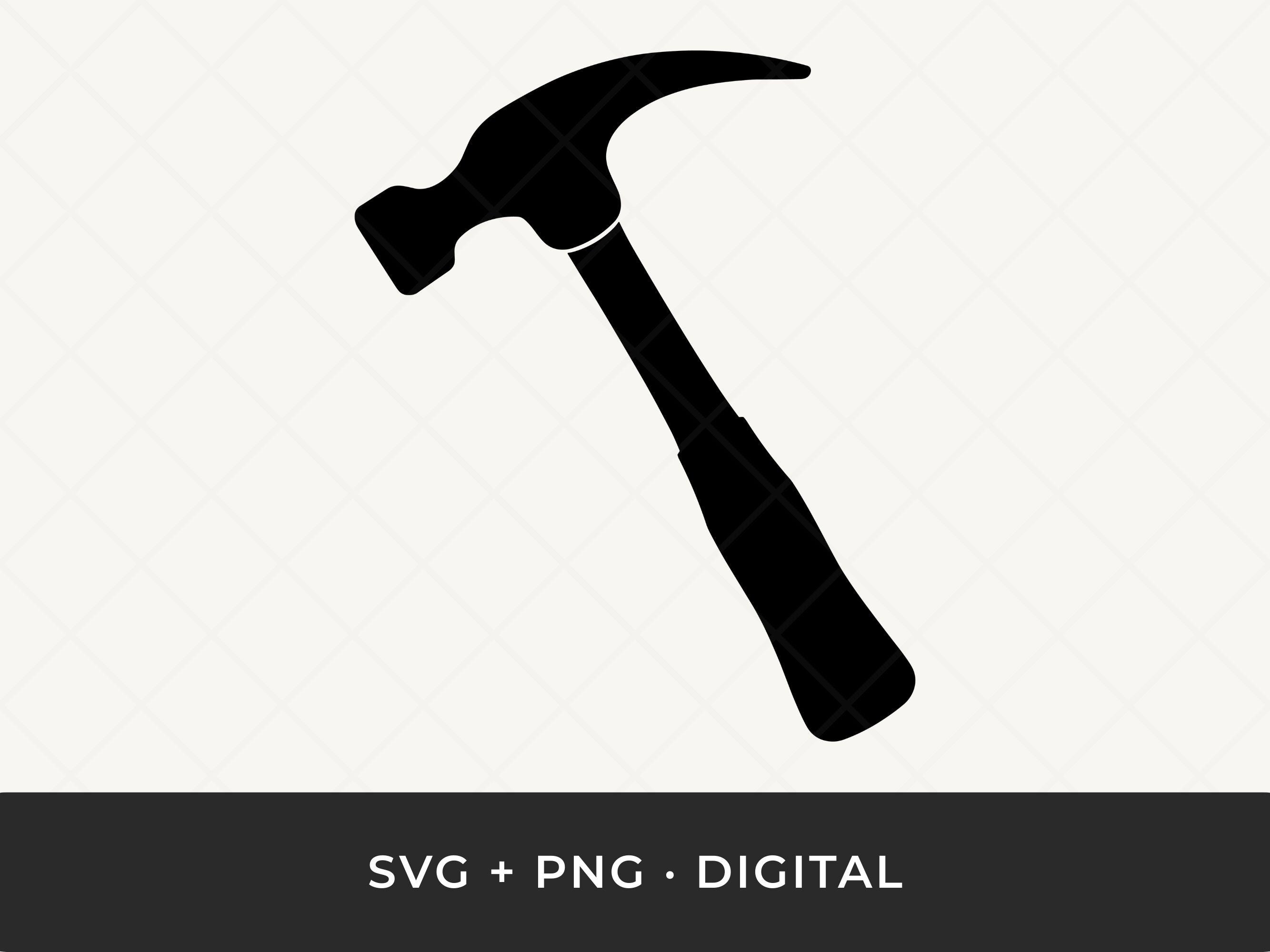 Hammer SVG: Carpenter Clipart, Construction Tool Cut File for Cricut & Silhouette