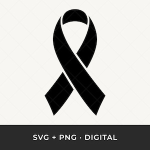 Awareness Ribbon SVG: Cancer Support Clipart, Charity Vector Cut File for Cricut