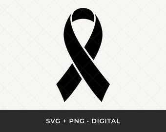 Awareness Ribbon SVG: Cancer Support Clipart, Charity Vector Cut File for Cricut